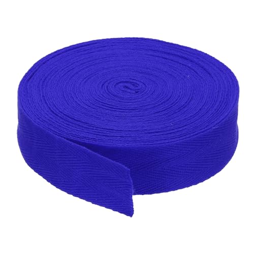 PATIKIL Baumwollband Baumwolle Gurtband 30mm x 9m, Schrägband Baumwoll Nahtband Köperband Saumband Einfassband Stoffband Webband zum Nähen für DIY Basteln Stricken Verpackungen, Dunkelblau von PATIKIL