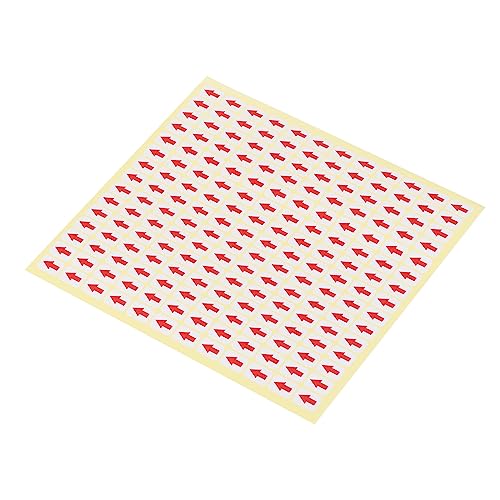 PATIKIL 1,3 x 1 cm Pfeilaufkleber, 1 Set/2700 Stück Kupferplatte Inspektionsindikator Klebeband Quadratisches Schild Etikett für Industriearbeiten, Rot von PATIKIL