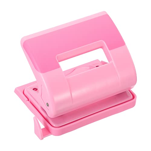 PATIKIL 1/4" 2 Papier Locher Metall Locher 8 Blatt Stanze Kapazität Einstellbare Lochung für Büro Haushaltsbedarf Rosa von PATIKIL