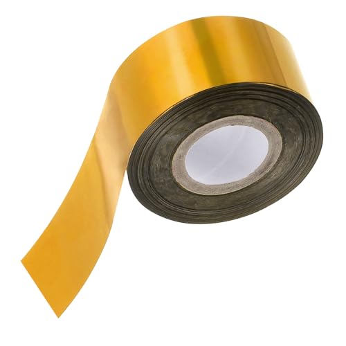 PATIKIL 1,6"x400Ft Heißprägefolienpapier, Heißtransfer-Heißprägepapierfolienrolle für Leder DIY Logo Dekor Handwerk Paket Scrapbook, Gold. von PATIKIL