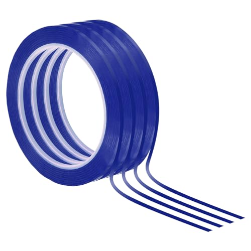 PATIKIL 1/8" Whiteboard Tape, 4er Pack dünnes Whiteboard-Band für Grafik- und Diagrammmarkierung DIY-Kunst, Blau von PATIKIL