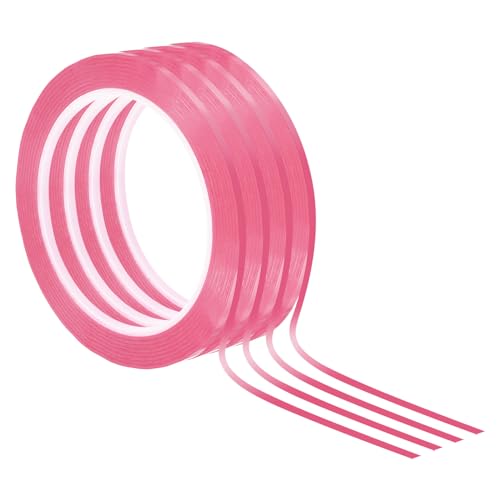 PATIKIL 1/8" Whiteboard Tape, 4er Pack dünnes Whiteboard-Band für Grafik- und Diagrammmarkierung DIY-Kunst, Pink von PATIKIL