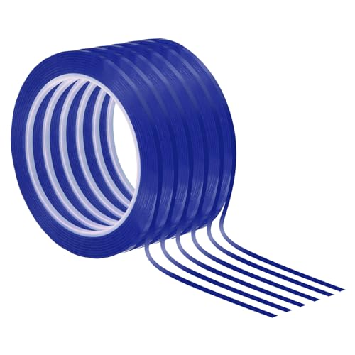 PATIKIL 1/8" Whiteboard Tape, 6er Pack dünnes Whiteboard-Band für Grafik- und Diagrammmarkierung DIY-Kunst, Blau von PATIKIL