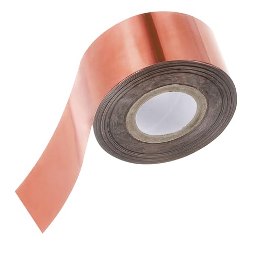 PATIKIL 1.2"x400Ft Heißprägefolie Papier Hitzeübertragung Heißprägung Papier Folie Rolle für Leder Heimwerker Logo Dekor Handwerk Geschenkkarte Paket Sammelalbum Rose Gold von PATIKIL