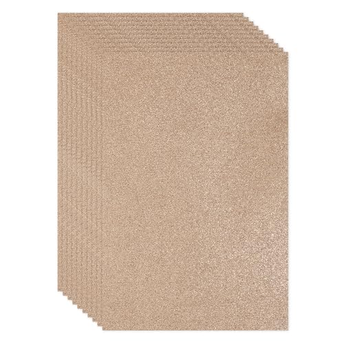 PATIKIL 10 Blätter 2mm Glitzer-Schaumstoffplatte, 16" x 12" Braun Glitzer EVA Papier von PATIKIL