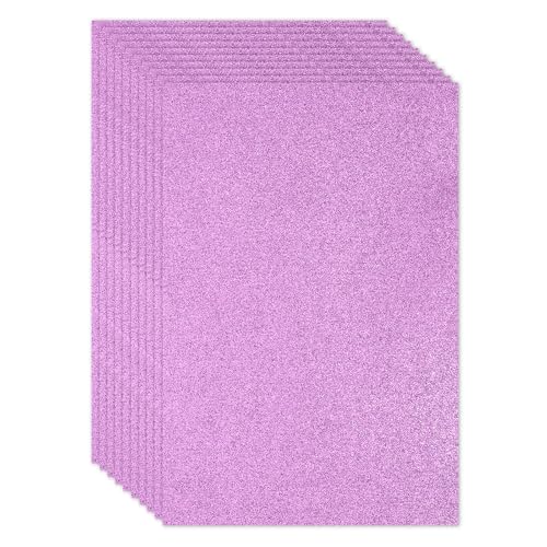 PATIKIL 10 Blätter 2mm Glitzer-Schaumstoffplatte, 16" x 12" Lavendel Glitzer EVA Papier von PATIKIL