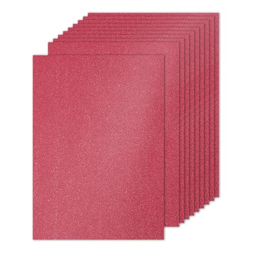 PATIKIL 10 Blatt dunkelrotes Glitzer-Kartonpapier, A4, 250 g/m², quadratisch, hochwertiges glitzerndes Papier, Bastelpapier, für Scrapbooking, Kartenherstellung, DIY-Kunstprojekte, Hochzeitsfeier von PATIKIL