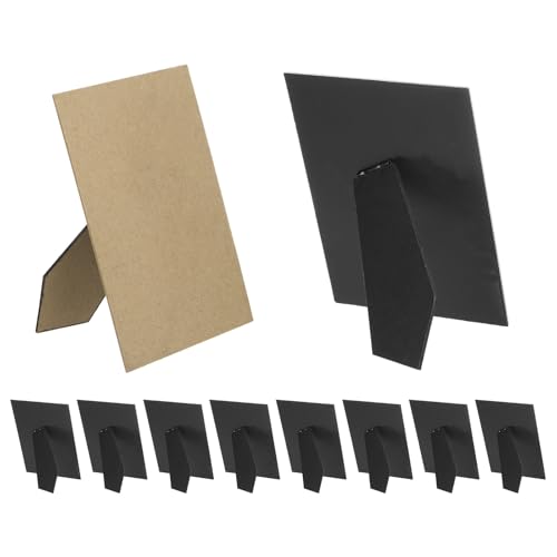 PATIKIL 10er Pack Staffelei-Rücken für Bilderrahmen, 4 x 6 Zoll Ersatz-Bilderrahmen-Staffelei-Rücken DIY Fototafel für Fotoframes Fliesen, Schwarz von PATIKIL