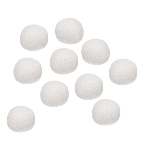 PATIKIL 10er Pack Wollfilzkugeln Perlen Wollfilz Stoff 3cm 30mm weiß für DIY von PATIKIL