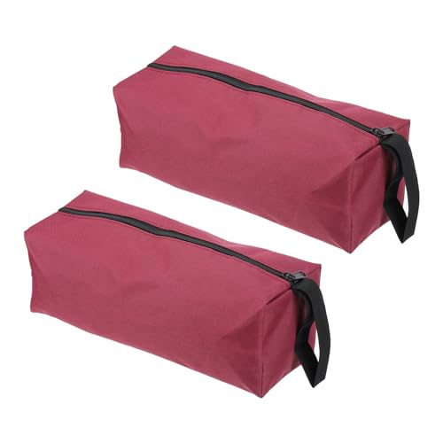 PATIKIL 12" Reißverschluss Werkzeugbeutel 2 Pack Mehrzweck Werkzeug Beutel Wasserdichte Tasche Beutel Speicher Organizer für Schraubendreher Zangen Rot von PATIKIL