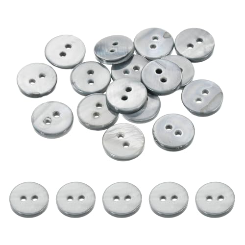 PATIKIL 12 Stück 10mm Perlmuttknöpfe, 2 Löcher MOP Natürliche Perlmuttknöpfe für Nähen Kleidung Mantel Anzug Hemd DIY Basteldekoration, Grau PATIKIL 12 Stück 10mm Perlmuttknöpfe, 2 Löcher MOP Natürliche Perlmuttknöpfe für Nähen Kleidung Mantel Anzug Hemd DIY Basteldekoration, Grau von PATIKIL