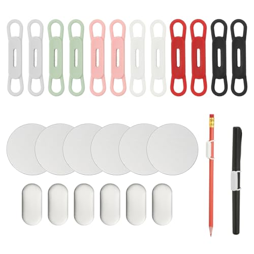 PATIKIL 12 Stück Magnetischer Stifthalter, Silikon Flexibler Stifthalter Verstellbarer Organizer Clip mit 6 Metallplatten für Kühlschrank Whiteboards Schreibtisch Klemmbrett, 6 Farben PATIKIL 12 Stück Magnetischer Stifthalter, Silikon Flexibler Stifthalter Verstellbarer Organizer Clip mit 6 Metallplatten für Kühlschrank Whiteboards Schreibtisch Klemmbrett, 6 Farben von PATIKIL