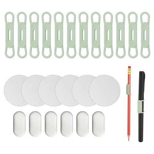 PATIKIL 12 Stück Magnetischer Stifthalter, Silikon Flexibler Stifthalter Verstellbarer Organizer Clip mit 6 Metallplatten für Kühlschrank Whiteboards Schreibtisch Klemmbrett, Grün PATIKIL 12 Stück Magnetischer Stifthalter, Silikon Flexibler Stifthalter Verstellbarer Organizer Clip mit 6 Metallplatten für Kühlschrank Whiteboards Schreibtisch Klemmbrett, Grün von PATIKIL