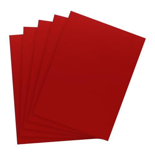 PATIKIL 12"x8.5" Metallische Spiegelkarton-Bögen, 10er Pack Rotes Kartonfolie-Reflexionspapier 250g/m² für Scrapbook Poster DIY Bastelprojekte Einladungskarten von PATIKIL