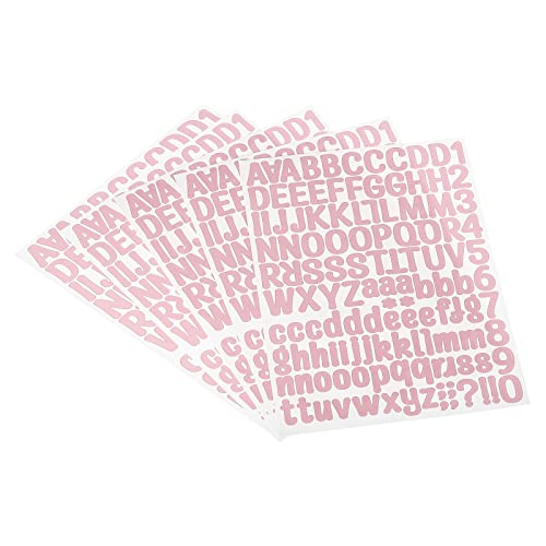 PATIKIL 126Stk Vinyl Buchstaben Nummer Aufkleber Kit 10 Blätter Kleber für Adresse Rosa von PATIKIL