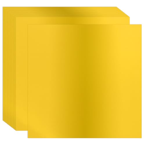 PATIKIL 12x12 Zoll Metallic-Kartonpapier, 30 Stück 250GSM Folien-Spiegel-Finish-Kartonbogen für die Gestaltung von Hochzeitsdekorationen Einladungen Kunst DIY, Gold von PATIKIL