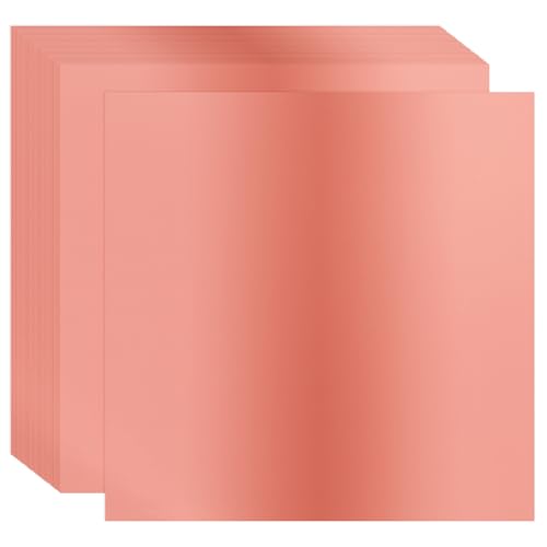 PATIKIL 12x12 Zoll Metallic-Kartonpapier, 30 Stück 250GSM Folien-Spiegel-Finish-Kartonbogen für die Gestaltung von Hochzeitsdekorationen Einladungen Kunst DIY, Roségold von PATIKIL