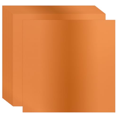 PATIKIL 12x12 Zoll Metallic-Kartonpapier, 30 Stück 250GSM Folien-Spiegel-Finish-Kartonplatte für Basteln Hochzeitsdekoration Einladungen Kunst DIY, Orange von PATIKIL