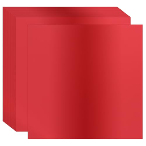 PATIKIL 12x12 Zoll Metallic-Kartonpapier, 30 Stück 250GSM Folien-Spiegel-Finish-Kartonplatte für Basteln Hochzeitsdekoration Einladungen Kunst DIY, Rot von PATIKIL