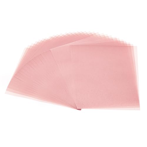 PATIKIL 150 Blatt Pergamentpapier 4,25x5,5, Pergamentpapier bedruckbar Transparentpapier 100GSM farbig für Einladungen Laser InkJet Druck Kartenherstellung, Pink von PATIKIL