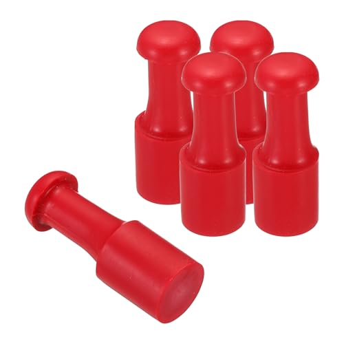 PATIKIL 15mm Stempelgummi-Rundgriff, 5er-Pack Gummiknöpfe Stempelhalter für Stempelherstellung DIY Basteln Scrapbooking, Rot von PATIKIL