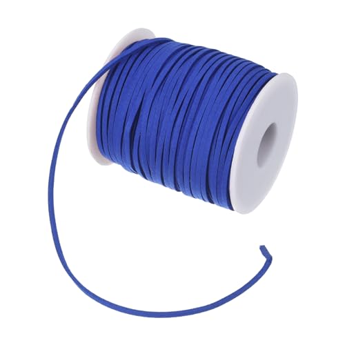 PATIKIL 2,65mm x 45m Wildlederband, Lederband Kette Farbe Bastelschnur Wildleder Spitze Kordel Band Schnur für Armbänder für Blumenbündel Band Verpackung Schmuck Halsketten, Blau von PATIKIL