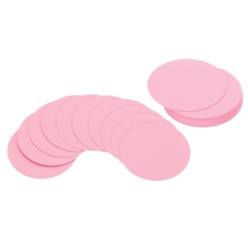 PATIKIL 2 Zoll Kreis Karton, 25 Stück runde Form Ausschnitte Papier Dickes Karton Untersetzer für DIY Bastelprojekte Klassenzimmer Pinnwand Dekor, Pink von PATIKIL