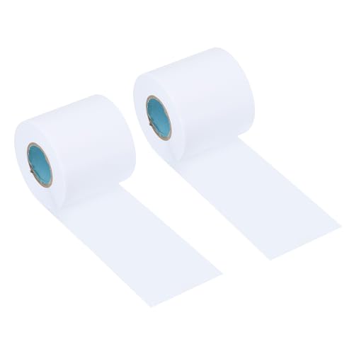 PATIKIL 2.4" x36.1ft Rohrumwicklungsklebeband, 2er Pack PVC-Klebeband für Rohrisolierung, Klimaanlagenrohrumwicklung, wasserdicht, nicht klebend, für HVAC-Elektroinstallationen, weiß von PATIKIL