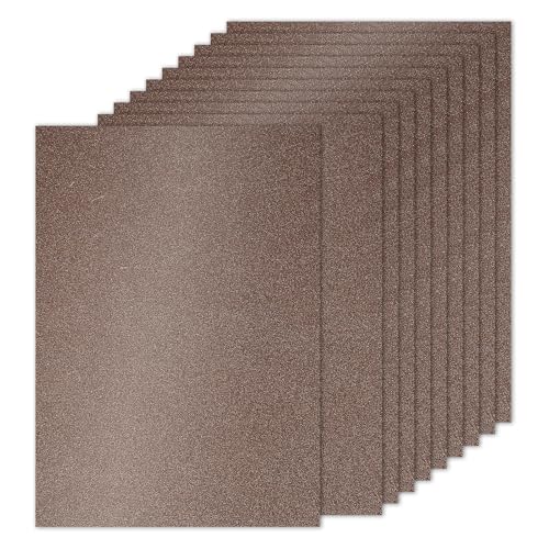 PATIKIL 20 Blätter Braun Glitzer-Kartonpapier, A4 (8,3x11,7 Zoll) 250gsm Premium Funkelndes Papier Bastelkarton für Scrapbook Kartenherstellung DIY Kunstprojekte Hochzeitsfeier von PATIKIL