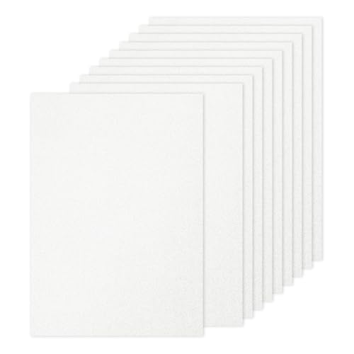 PATIKIL 20 Blatt Kartonpapier A4 250g - 21 x 29,7 cm - DIN Format Dickes Bastelkarton zum Basteln Hochzeit Karton Glitzer Papier Stanzen DIY Deko Bastelpapier Bedruckbar, Weiß von PATIKIL