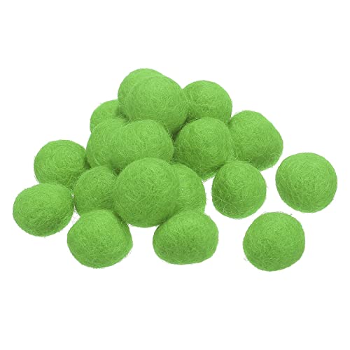 PATIKIL 20er Pack Wollfilzkugeln Perlen Wollfilz Stoff 2cm 20mm Grün für Handarbeit DIY von PATIKIL