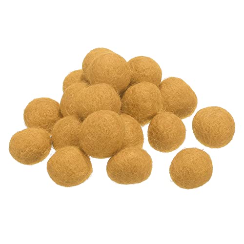 PATIKIL 20er Pack Wollfilzkugeln Perlen Wollfilz Stoff 2cm 20mm Khaki für DIY von PATIKIL