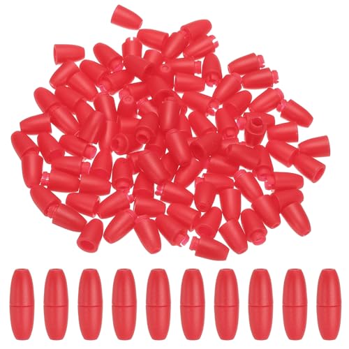 PATIKIL 24 mm Abreißverschlüsse, 100 Stück, Kunststoffperlen, Fassverbinder, Schlüsselband-Clips für Halskette, Schlüsselband, Armband, Schmuckherstellung, DIY, Handwerk, Rot von PATIKIL