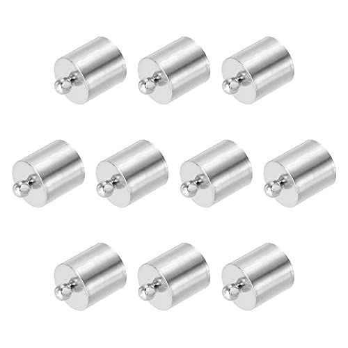 PATIKIL 25Stk Schnur End Kappen 9.5mm End Kappe Fassperlen Kumihimo Endkappen Messing für Leder Kordel Quasten Schmuck Herstellung 14mm Länge Rhodium Farbe von PATIKIL