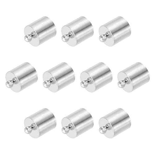 PATIKIL 25Stk Schnur End Kappen 9.5mm End Kappe Fassperlen Kumihimo Endkappen Messing für Leder Kordel Quasten Schmuck Herstellung 14mm Länge Silber von PATIKIL