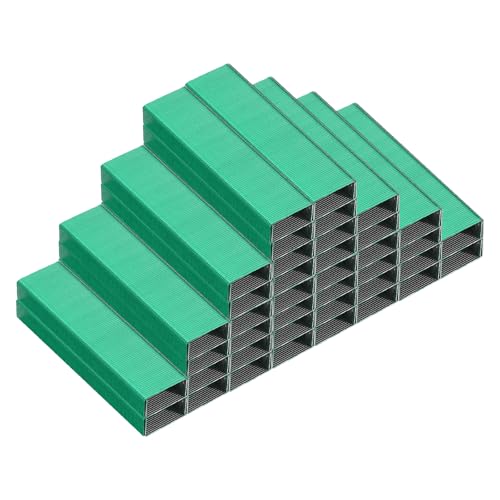 PATIKIL 26/6 Standard Heftklammern, 10er Pack 10000 Stück 1/4" Beinlänge Flachklammer Meißelspitze Heftklammern Stau-frei für Schreibtischhefter Büro Desktop Home Zubehör, Grün von PATIKIL