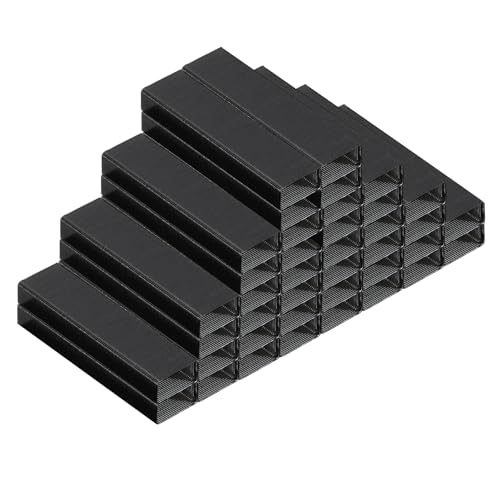 PATIKIL 26/6 Standard Heftklammern, 10er Pack 10000 Stück 1/4" Beinlänge Flachklammer Meißelspitze Heftklammern Stau-frei für Schreibtischhefter Büro Desktop Home Zubehör, Schwarz von PATIKIL