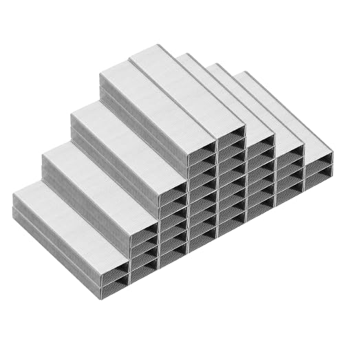 PATIKIL 26/6 Standard Heftklammern, 10er Pack 10000 Stück 1/4" Beinlänge Flachklammer Meißelspitze Heftklammern Stau-frei für Schreibtischhefter Büro Desktop Home Zubehör, Silberton von PATIKIL