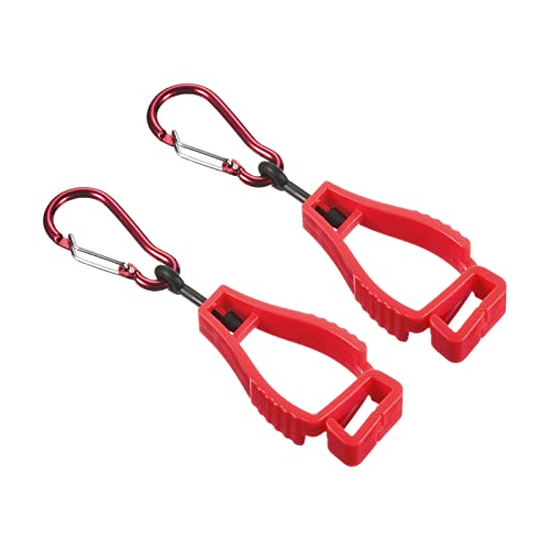 PATIKIL 2Pack Handschuhe Greiferfänger Haken Klemmen Halter für Bauwerkstatt Rot von PATIKIL