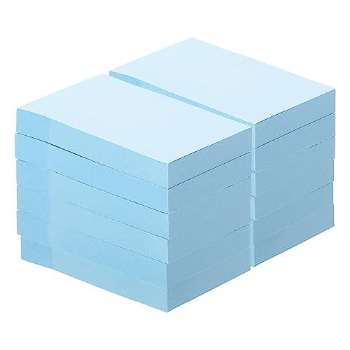 PATIKIL 2x3" 12Pack Klebrig Hinweis Selbstklebende Notizblätter Glänzende Farbe 100 Blätter/Pad Kleber Memo Post für Hause Büro Wirtschaft Blau von PATIKIL