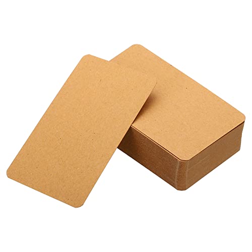 PATIKIL 3.5"x2" Leer Papier Visitenkarten 90 Pack Klein Karteikarten Wörter Nachricht Hinweis Karte Mini Papier Anhänger für Heimwerker Geschenk Handwerk Sammelalbuming Braun von PATIKIL