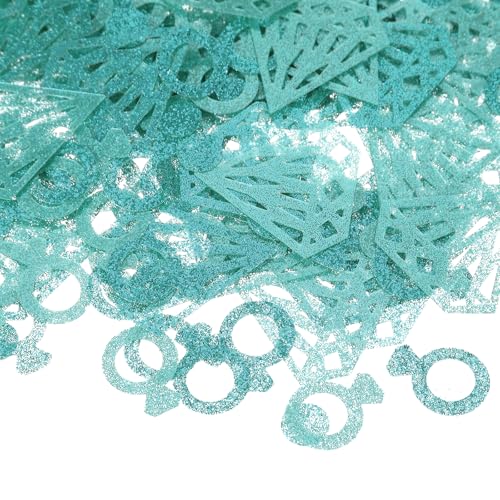 PATIKIL 30g Ring Konfetti, 0,6/1,2 Zoll Glitzer Ring Tisch Konfetti Funkelnde Metallische Folienringe Paillettenstreu für Party DIY, Blau von PATIKIL