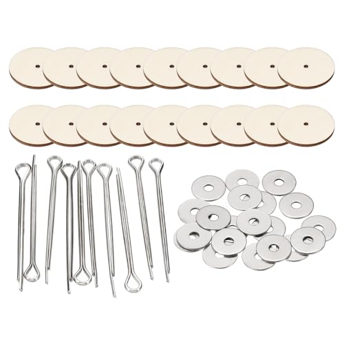 PATIKIL 30mm Puppen-Gelenke, 10er Set abnehmbare Splinte Gelenkverbinder und Faserplatten für die Herstellung von Bären-Gliedmaßen, Kopfgelenke und DIY-Bastelzubehör von PATIKIL