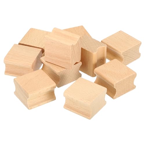 PATIKIL 30x30mm Leere Holzstempelhalter, 10er Packung Holzstempelgriff Harte Holzblöcke für Stempelherstellung DIY Basteln Stil 2, Braun von PATIKIL