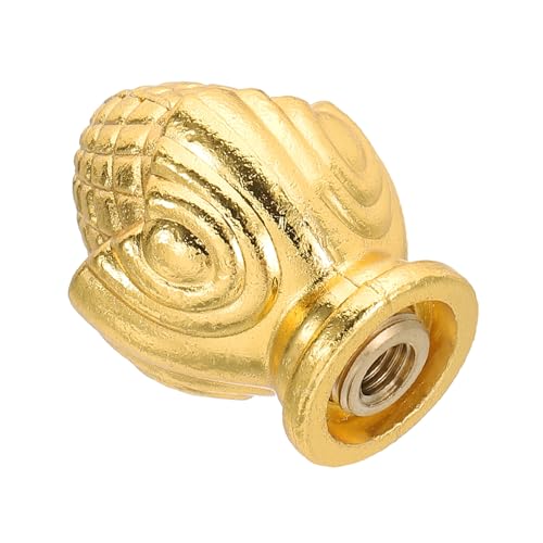 PATIKIL 36 x 28mm Lamp Finials Caps Knob, 1 Set Solid Lamp Shade Top Decoration Screw Cap Nuts with Brass Reducing Adapter for Table Lamps Floor Lamps, Gold Tone von PATIKIL