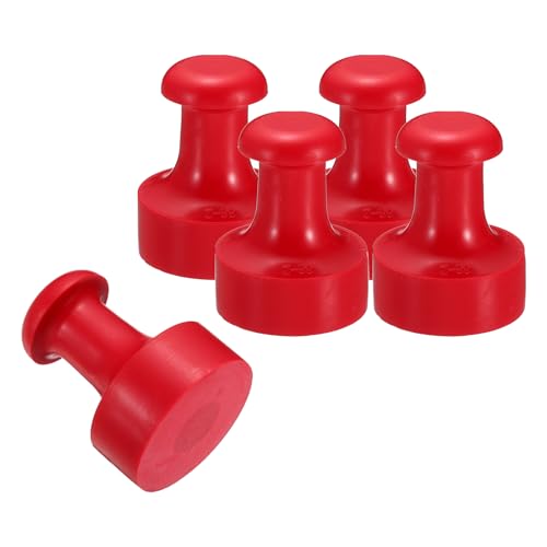 PATIKIL 38mm Stempelgummi-Rundgriff, 5er-Pack Gummiknöpfe Stempelhalter für Stempelherstellung DIY Basteln Scrapbooking, Rot von PATIKIL