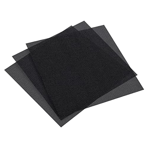 PATIKIL 3Pack 14 Graf Aida-Stoff Stickerei Kreuzstich Stoff Baumwoll für Handarbeit Näharbeit 10"x10" Schwarz von PATIKIL