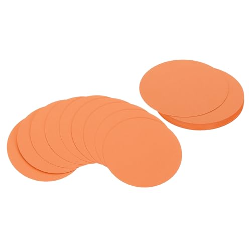 PATIKIL 4 Zoll Kreis Karton, 25 Stück runde Form Ausschnitte Papier Dickes Karton Untersetzer für DIY Bastelprojekte Klassenzimmer Pinnwanddekoration, Orange von PATIKIL