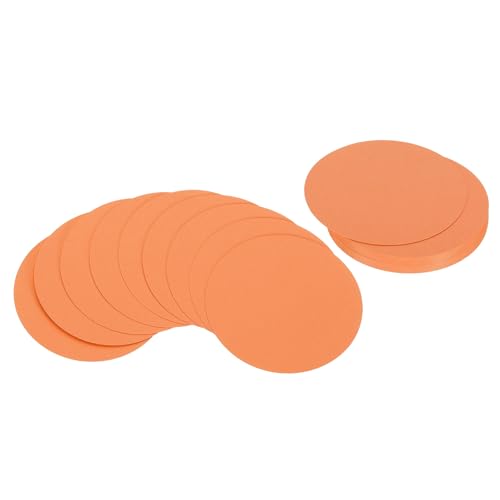 PATIKIL 4 Zoll Kreis Karton, 36 Stück runde Form Ausschnitte Papier Dickes Karton Untersetzer für DIY Bastelprojekte Klassenzimmer Pinnwanddekoration, Orange von PATIKIL