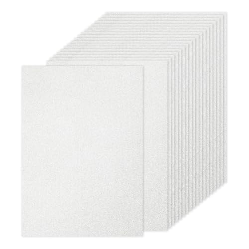 PATIKIL 40 Blatt Kartonpapier A4 250g - 21 x 29,7 cm - DIN Format Dickes Bastelkarton zum Basteln Hochzeit Karton Glitzer Papier Stanzen DIY Deko Bastelpapier Bedruckbar, Silber von PATIKIL